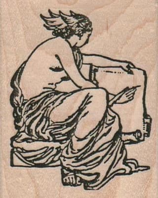 Angel Writing On Scroll 2 1/4 X 2 3/4