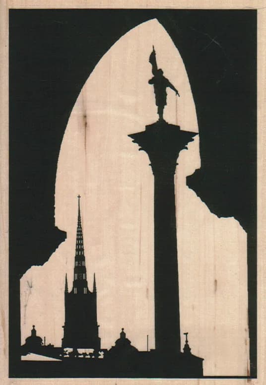 Skyline Through Window 3 3/4 X 5 1/4