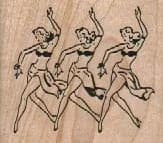 Showgirl Trio Retro 1 3/4 X 1 1/2