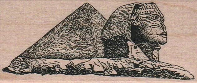 Sphinx And Pyramid 2 X 4 1/4