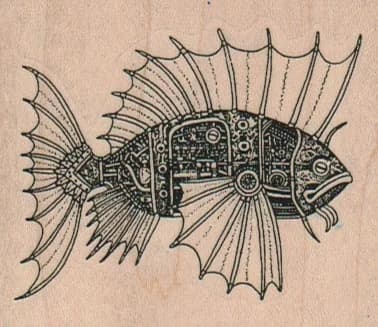 Steampunk Fish 2 3/4 X 2 1/4