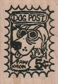 Dog Post Paw Avion 1 1/2 X 2