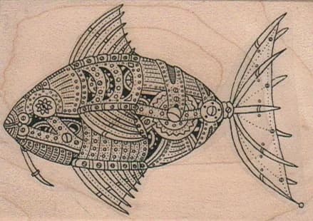 Steampunk Fish 2 1/4 X 3