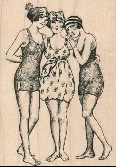 Vintage Swimsuit Trio 2 1/2 X 3 1/2