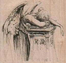 Angel Weeping Over Pillar 2 3/4 X 2 1/2