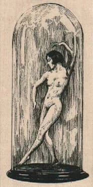 Large Nude In Bottle 2 X 3 3/4