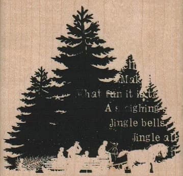 Xmas Silhouette Collage 3 3/4 X 3 1/2