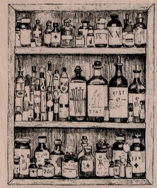 Apothecary Cabinet 3 1/2 X 4