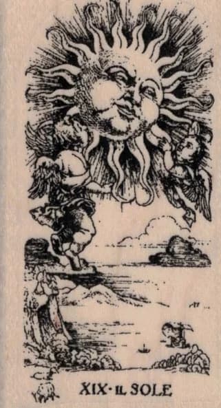Tarot Xix The Sun 1 3/4 X 3