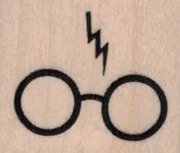 Lightning Bolt & Glasses 1 1/2 X 1 1/4