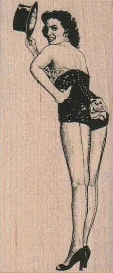 Lady Tipping Hat 1 3/4 X 3 3/4