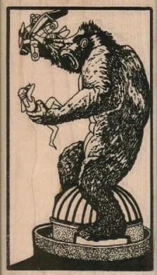 King Kong With Plane & Girl 2 3/4 X 4 3/4