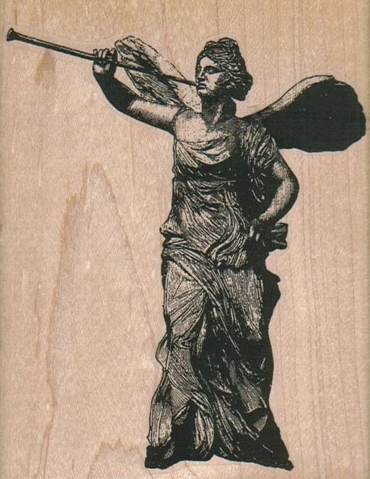 Angel Blowing Horn 3 3/4 X 4 3/4