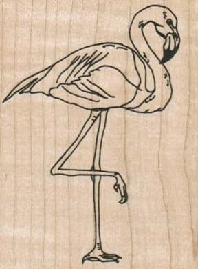 Flamingo On One Leg 2 1/2 X 3 1/4