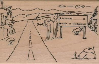 Alien Post Card 3 3/4 X 5 1/2