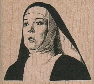 Surprised Nun 2 1/2 X 2 1/4