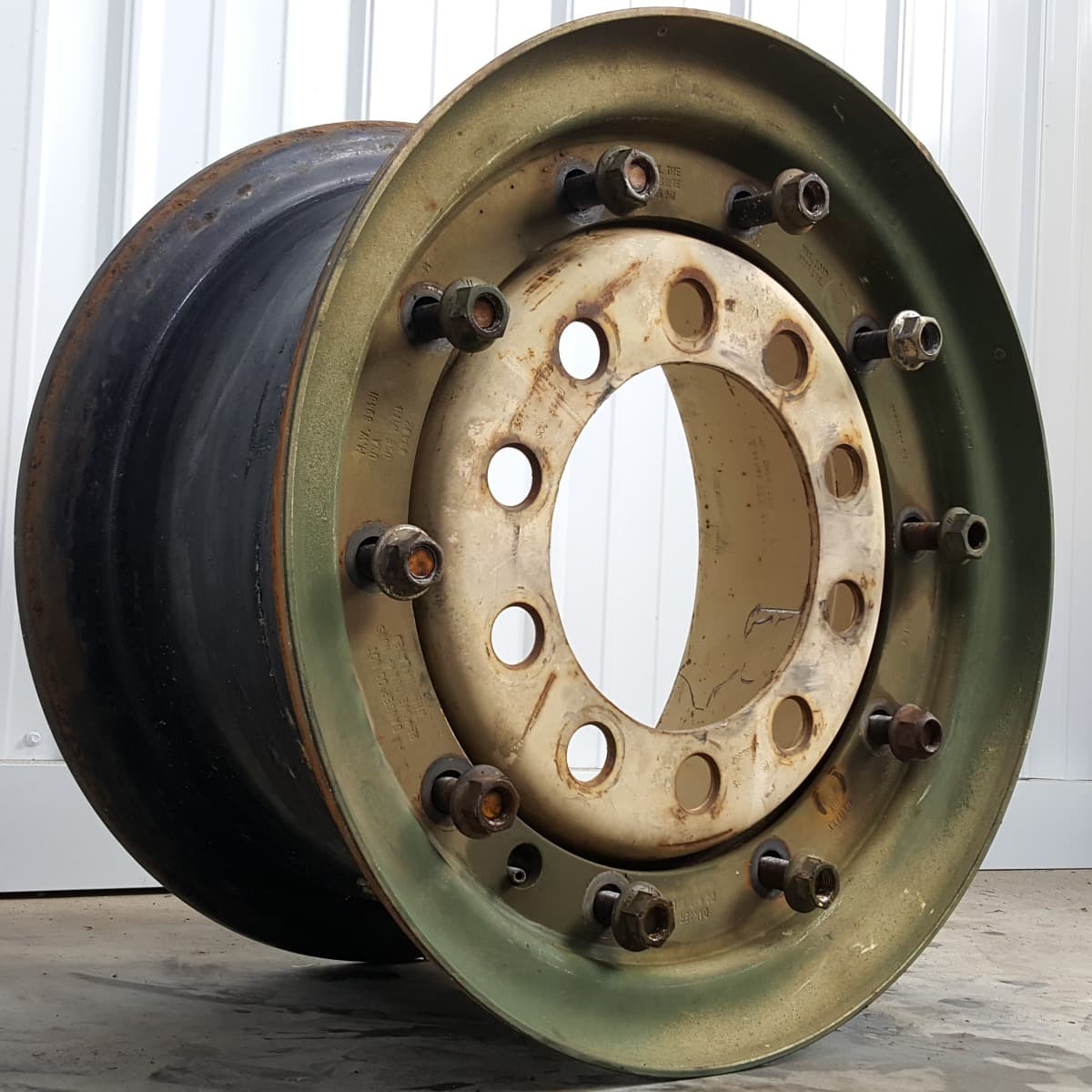 20in 10 x 11.25" Lug Pattern Steel 5-Ton Combat Wheel (Used)
