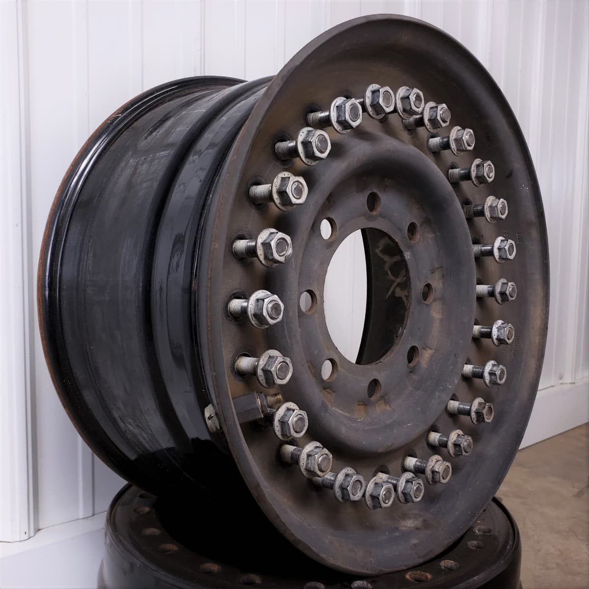 24-Bolt Evenly Spaced 16.5" x 8.25" Steel HMMWV Wheel, Used (A Grade)-0